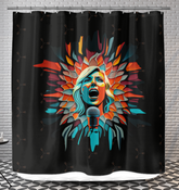 Percussion Pattern Shower Curtain